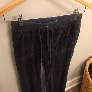Navy blue Juicy Couture bootcut velour sweatpants